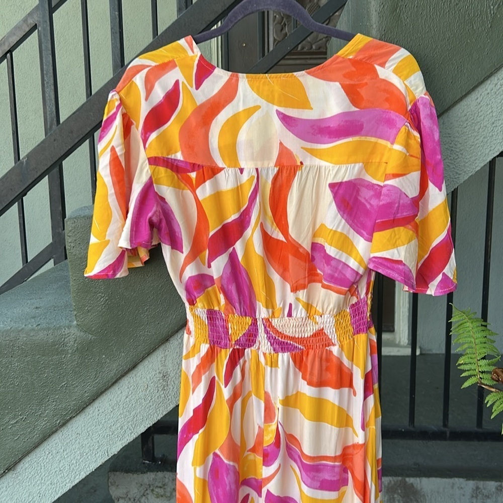 Anthropologie Abel the Label High Low Maxi Dress Wedding Guest Resortwear Sz M - Picture 8 of 8